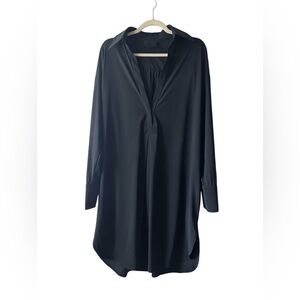 Ona by Yoon Chung black M/L boho oversized Sag Harbour shirt dress with pockets